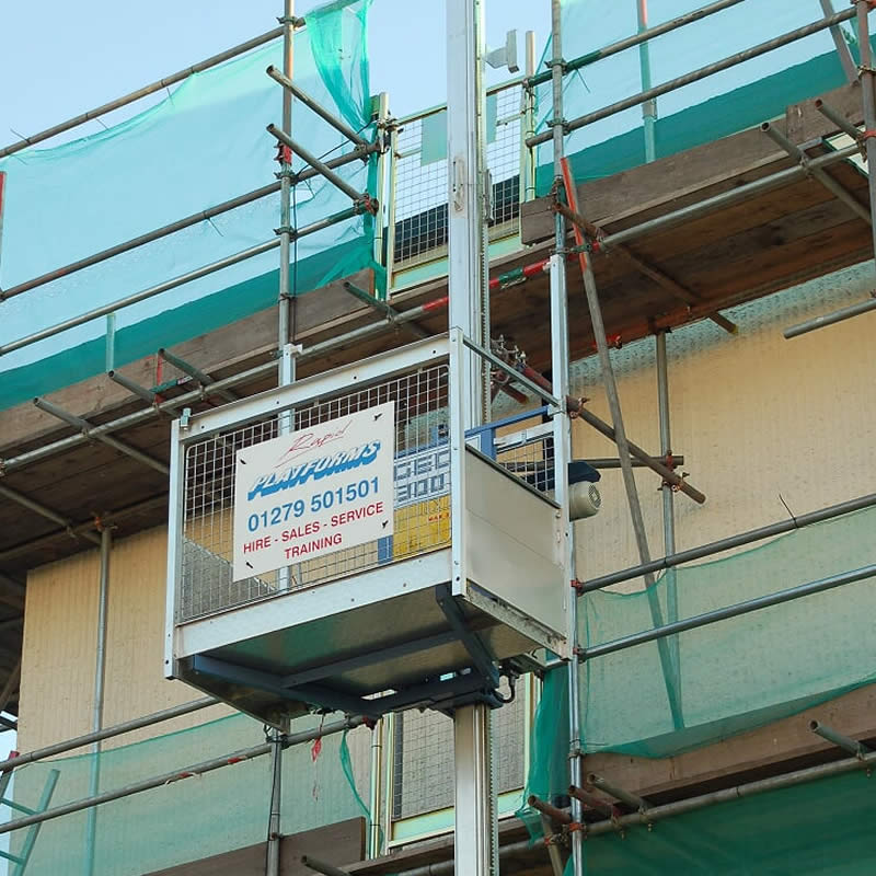 Construction hoists for hire to the UK construction industry